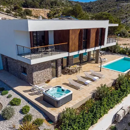 New! Seaview With Heated Pool, A Hot Tub, Finnish Sauna And Billiards * Dolac